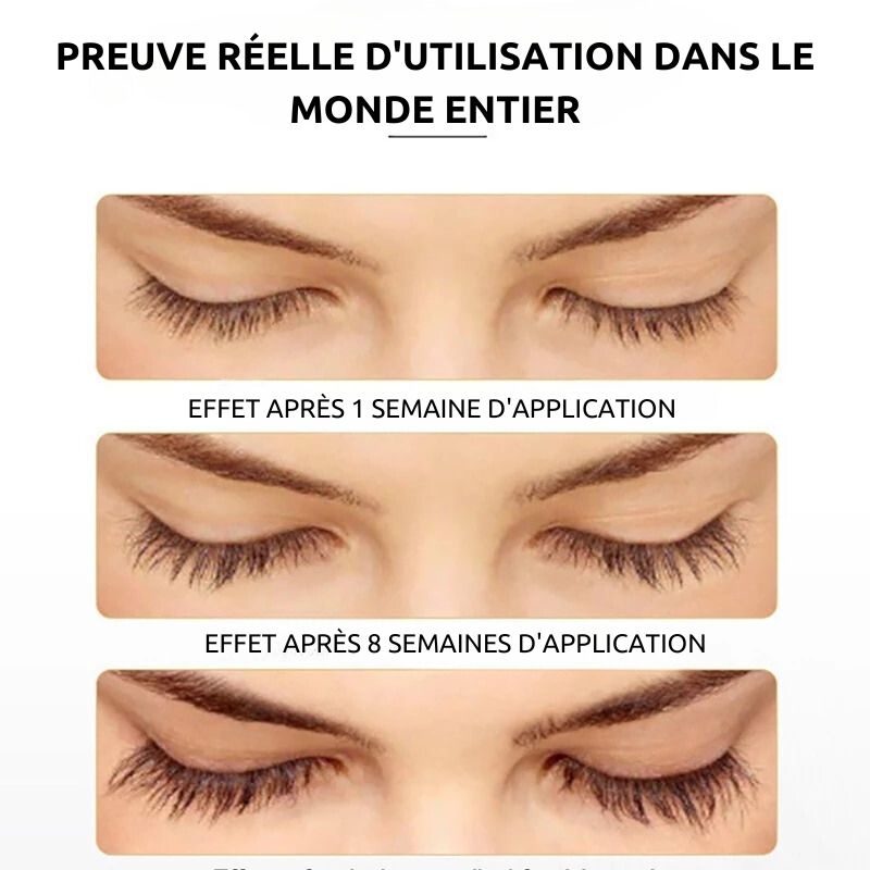 Formule naturelle de croissance pour cils, sourcils et cheveux, stimule la pousse, renforce et nourrit les follicules pileux, sérum pour des cils et sourcils plus épais et des cheveux plus forts