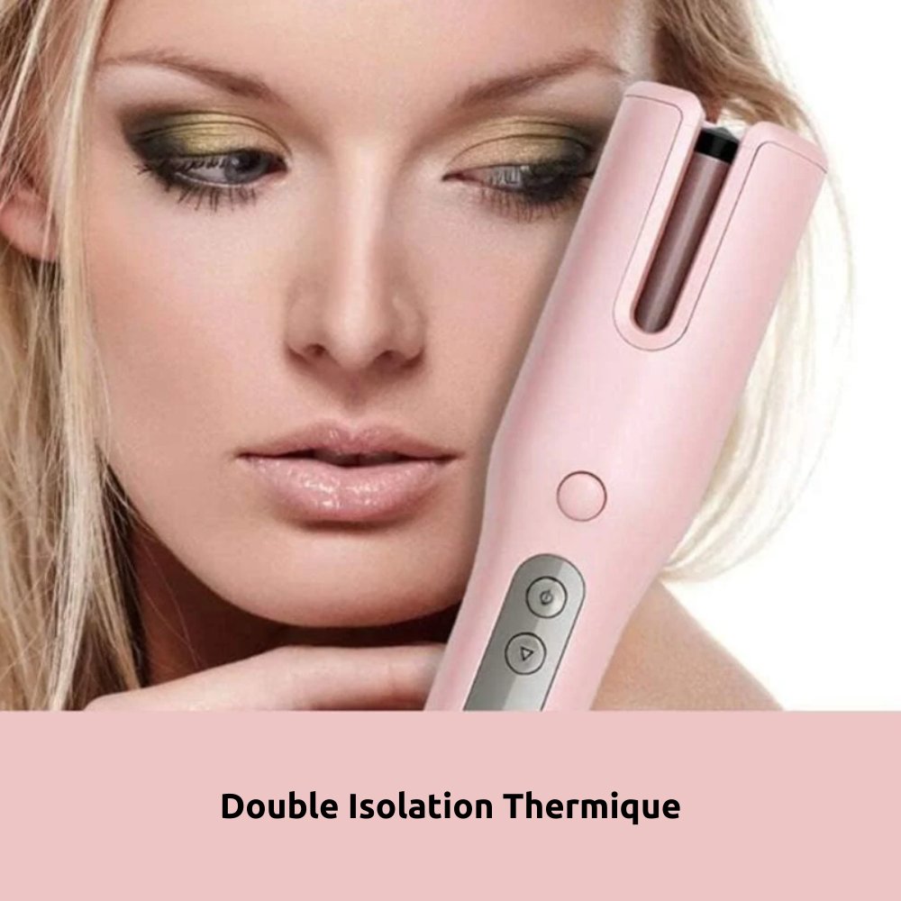 CurlMagic - Boufer à friser automatique sans fil, technologie avancée pour des boucles parfaites, affichage LCD pour contrôler la température et le temps de coiffage, revêtement en céramique pour protéger les cheveux et leur offrir une brillance éclatantetique Beauté & Santé